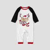 Christmas Matching Family Pajamas Merry Christmas Hat Antlers Plaids Pajamas Set