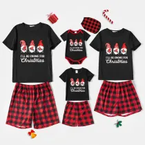 Christmas Matching Family Pajamas I Will Be Gnome For Christmas Short Pajamas Set