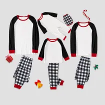 Christmas Matching Family Pajamas Black and White Plaids Personalized Custom Design Christmas Pajamas Set With Dog Cloth