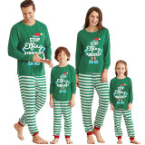 Christmas Matching Family Pajamas Stop Elf Around Green Stripes Pajamas Sets
