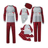 Christmas Matching Family Pajamas Merry Christmas Hat Long Sleeves Pajamas Set