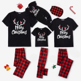 Christmas Matching Family Pajamas Merry Christmas Elk Antlers Christmas Pajamas Set