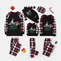 Christmas Matching Family Pajamas Green Christmas Tree Red Hat Pajamas Set