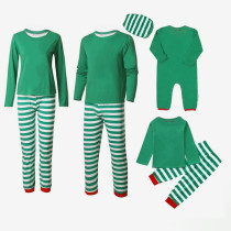Christmas Matching Family Pajamas Green DIY Custom Design Christmas Pajamas Set With Dog Cloth