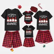 Christmas Matching Family Pajamas Hanging With My Gnomies Short Family Set