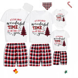 Christmas Family Matching Pajamas Most Wonderful Time Of Year Short Pajamas Set With Dog Cloth