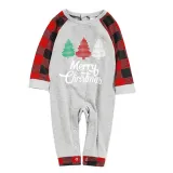 Christmas Matching Family Pajamas Christmas Tree Red Plaids Pajamas Set With Babysuit