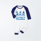 Christmas Matching Family Pajamas I Will Be Gnome For Christmas Blue Plaids Pajamas Set