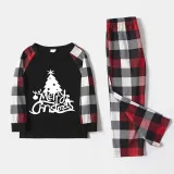Christmas Matching Family Pajamas Christmas Tree Merry Christmas Black Pajamas Set