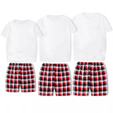 Christmas Matching Family Pajamas Personalized Custom Design White Short Christmas Pajamas Set With Dog Cloth