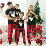 Christmas Matching Family Pajamas Reindeer Deer Head Merry Christmas Pajams Set