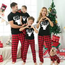 Christmas Matching Family Pajamas Reindeer Deer Head Merry Christmas Pajams Set