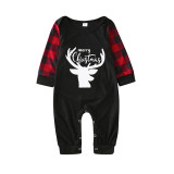 Christmas Matching Family Pajamas Reindeer Deer Head Merry Plaids Christmas Pajams Set
