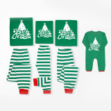 Christmas Matching Family Pajamas Merry Christmas Tree Green Red Pajamas Set