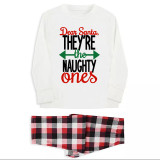 Christmas Matching Family Pajamas Plus Size Santa Naughty Ones Family Set