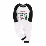 The Most Wonderful Time Of Year Christmas Matching Family Pajamas Plus Size Green Plaid Pajamas Set