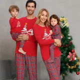 Christmas Matching Family Pajamas Christmas Tree Red  Pajamas Set With Dog Pajamas