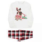 Christmas Matching Family Pajamas French Bulldog Merry Woofmas White Pajamas Set
