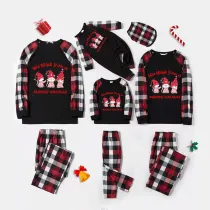 Christmas Matching Family Pajamas Red Meowy Catmas Black Grey Pajamas Set