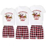 Christmas Matching Family Pajamas Dachshund Through The Snow Short Pajamas Set