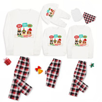 Christmas Matching Family Pajamas Hohoho Puppy Pet Cat Merry Christmas Happy New Year Pajamas Set