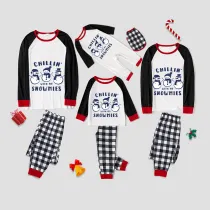 Christmas Matching Family Pajamas Navy Chillin With My Snowmies Blue Christmas Pajamas Set