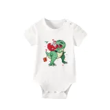 KidsHoo Exclusive Design Christmas Matching Family Pajamas Santa Jurassic Dinosaur Black Pajamas Set