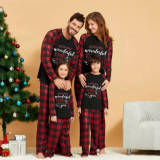 Christmas Matching Family Pajamas Most Wonderful Time Of Year Red Plaids Pajamas Set With Dog Cloth