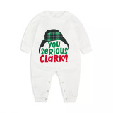 Christmas Matching Family Pajamas Plus Size You Serious Clark White Plaid Pajamas Set