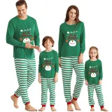 Christmas Family Matching Pajamas Santa Fly Deers Let It Snow Snowman Pajamas Set