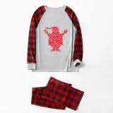 Christmas Family Matching Pajamas Red Slogan Santa Claus Christmas Pajamas Set