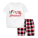 Christmas Family Matching Pajamas Love Santa Christmas Short Pajamas Set