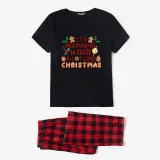 Christmas Family Matching Pajamas Beginning To Taste A Lot Like Christmas Black Pajamas Set
