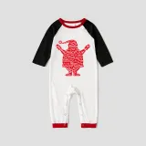 Christmas Family Matching Pajamas Red Slogan Santa Claus Christmas Pajamas Set