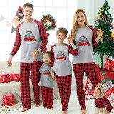 Christmas Family Matching Pajamas Slogan Christmas Hat Red Pajamas Set