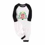 Christmas Family Matching Pajamas We Wish You A Merry Green Christmas Tree Pajamas Set