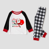 Christmas Family Matching Pajamas Slogan Santa Claus Is Coming To Town White Pajamas Set