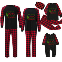 Christmas Family Matching Pajamas Will Trade Crew For Presents Black Pajamas Set