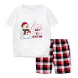 Christmas Family Matching Pajamas Snowman Let It Snow Snowflake Short Pajamas Set