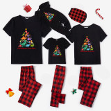 Christmas Family Matching Pajamas Christmas Dinosaurs Tree Rex Black Pajamas Set