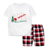 Christmas Family Matching Pajamas Flying Dinosaur Merry Christmas Santa Short Pajamas Set