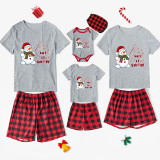 Christmas Family Matching Pajamas Snowman Let It Snow Snowflake Short Pajamas Set