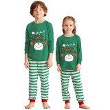Christmas Family Matching Pajamas Santa Fly Deers Let It Snow Snowman Pajamas Set