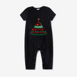 Christmas Family Matching Pajamas It's Most Wonderful Time Of Year Deer Black Pajamas Set