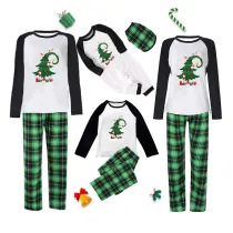Christmas Family Matching Pajamas Green Christmas Tree Red Pajamas Set