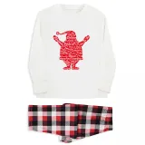 Christmas Family Matching Pajamas Red Slogan Santa Claus Christmas Pajamas Set
