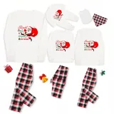 Christmas Family Matching Pajamas Slogan Santa Claus Is Coming To Town White Pajamas Set