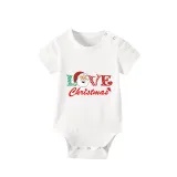 Christmas Family Matching Pajamas Love Santa Christmas Short Pajamas Set