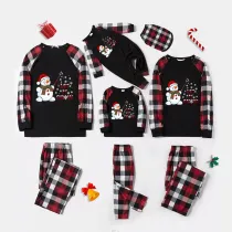 Christmas Family Matching Pajamas Snowman Let It Snow White Snowflake Pajamas Set