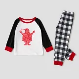 Christmas Family Matching Pajamas Red Slogan Santa Claus Christmas Pajamas Set
